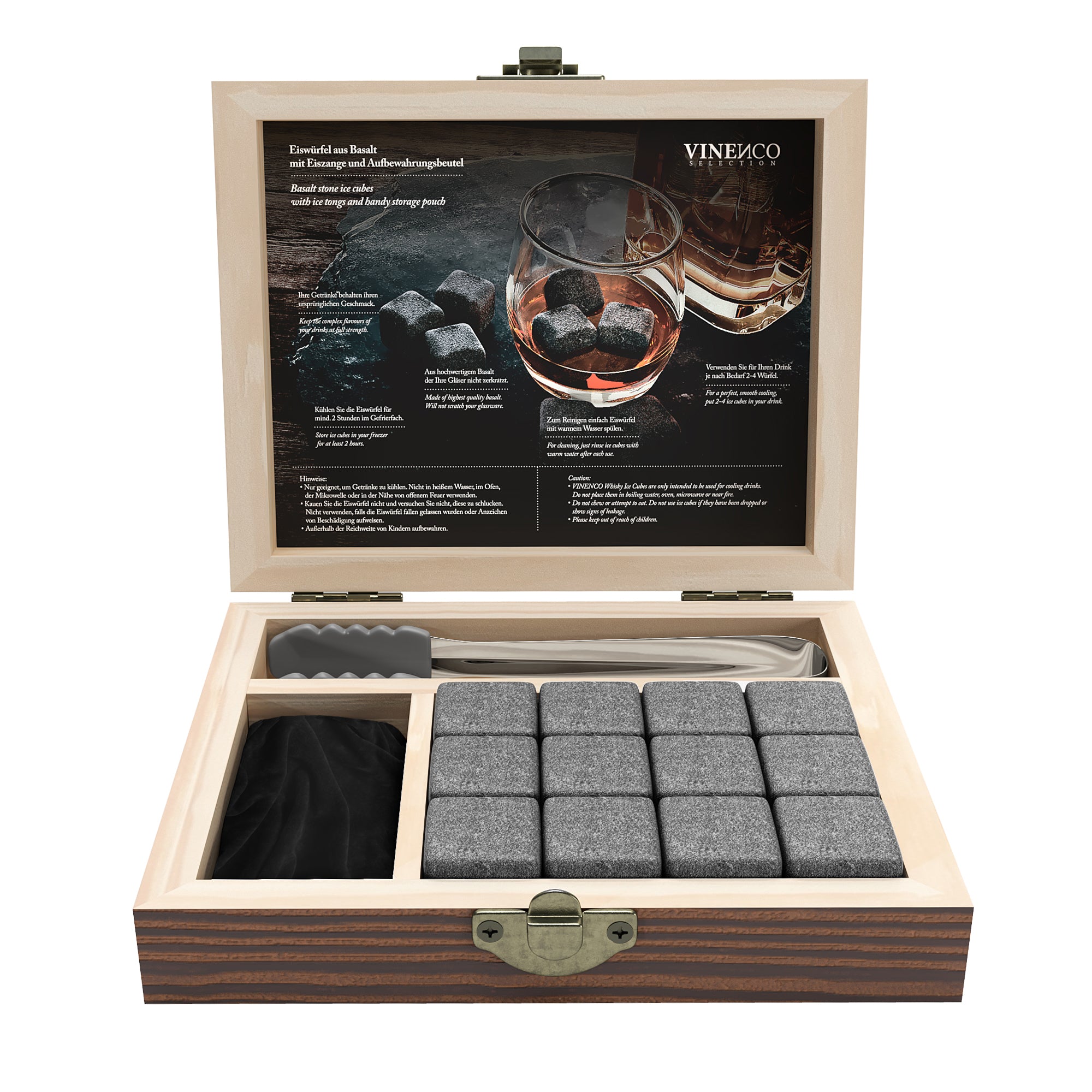 Whiskey Stones Set of 12 Basalt