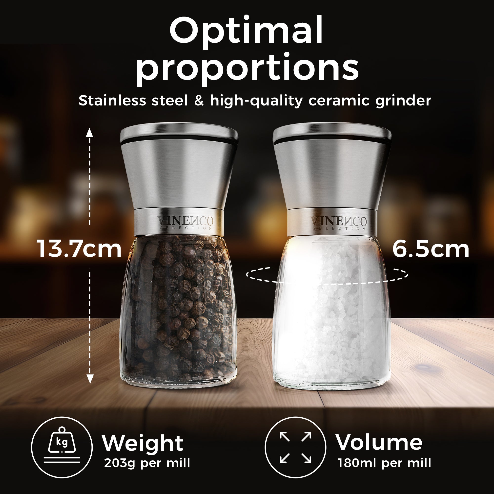 Salt & Pepper Mill Set