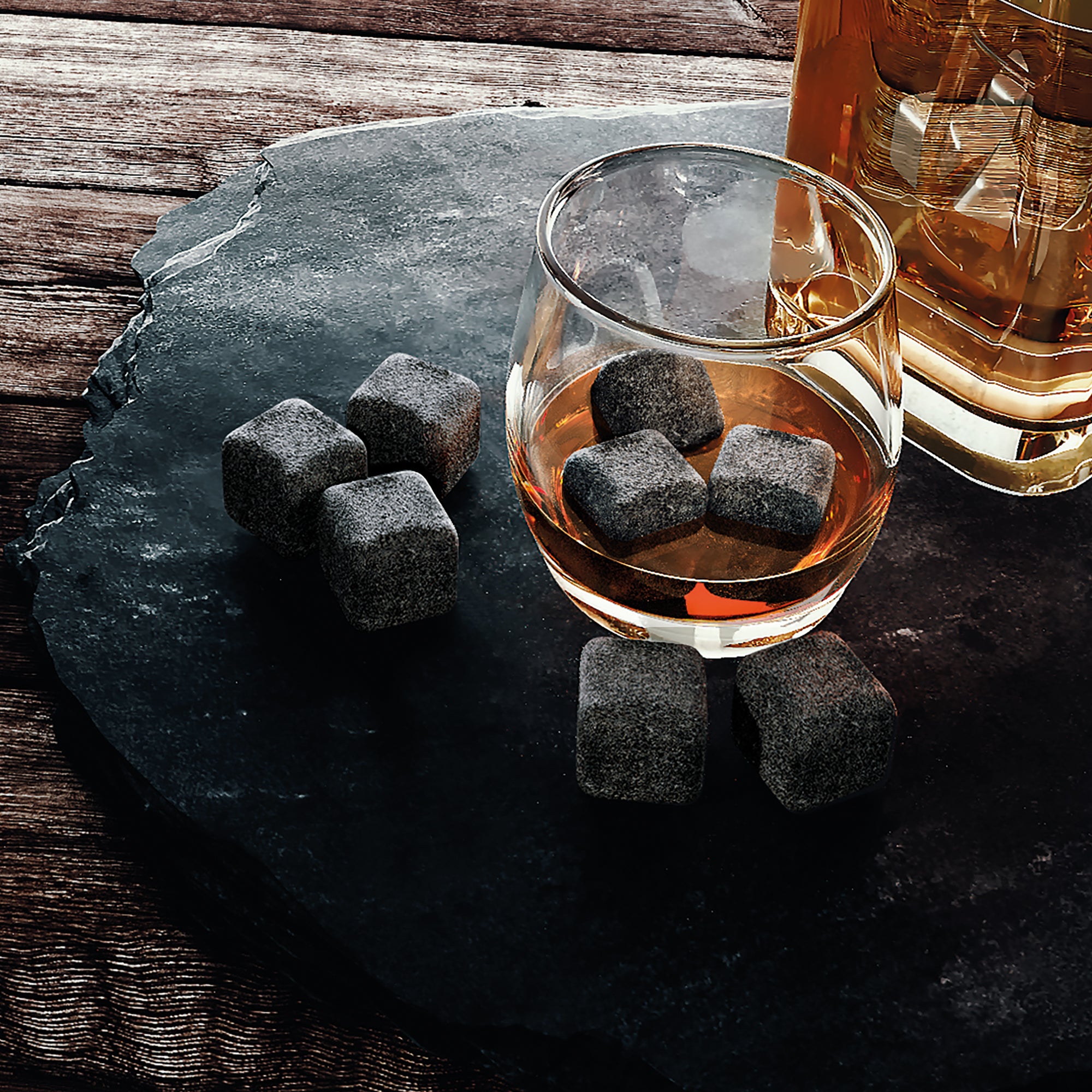 Whisky Steine 12er Set Basalt