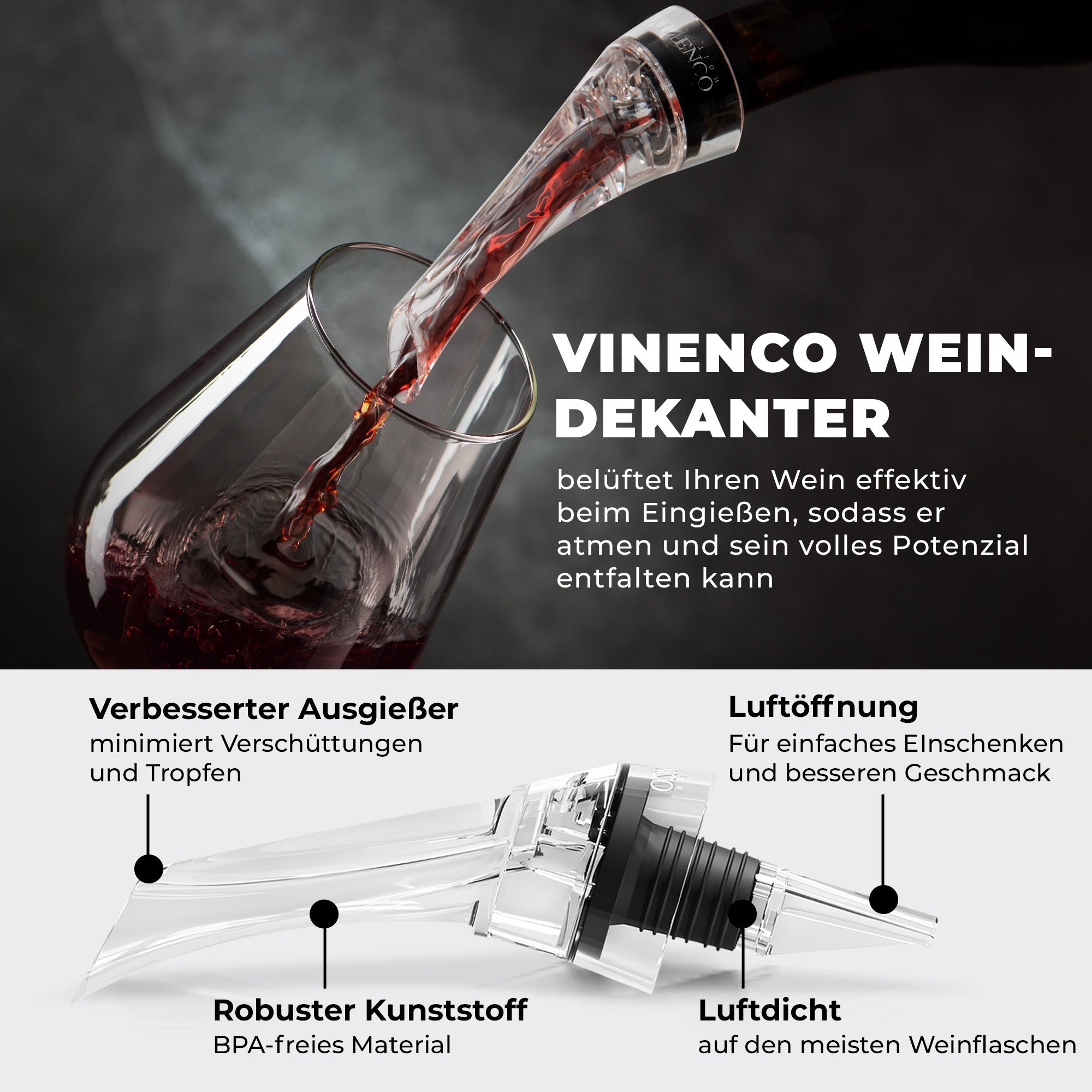 Dekantierausgießer