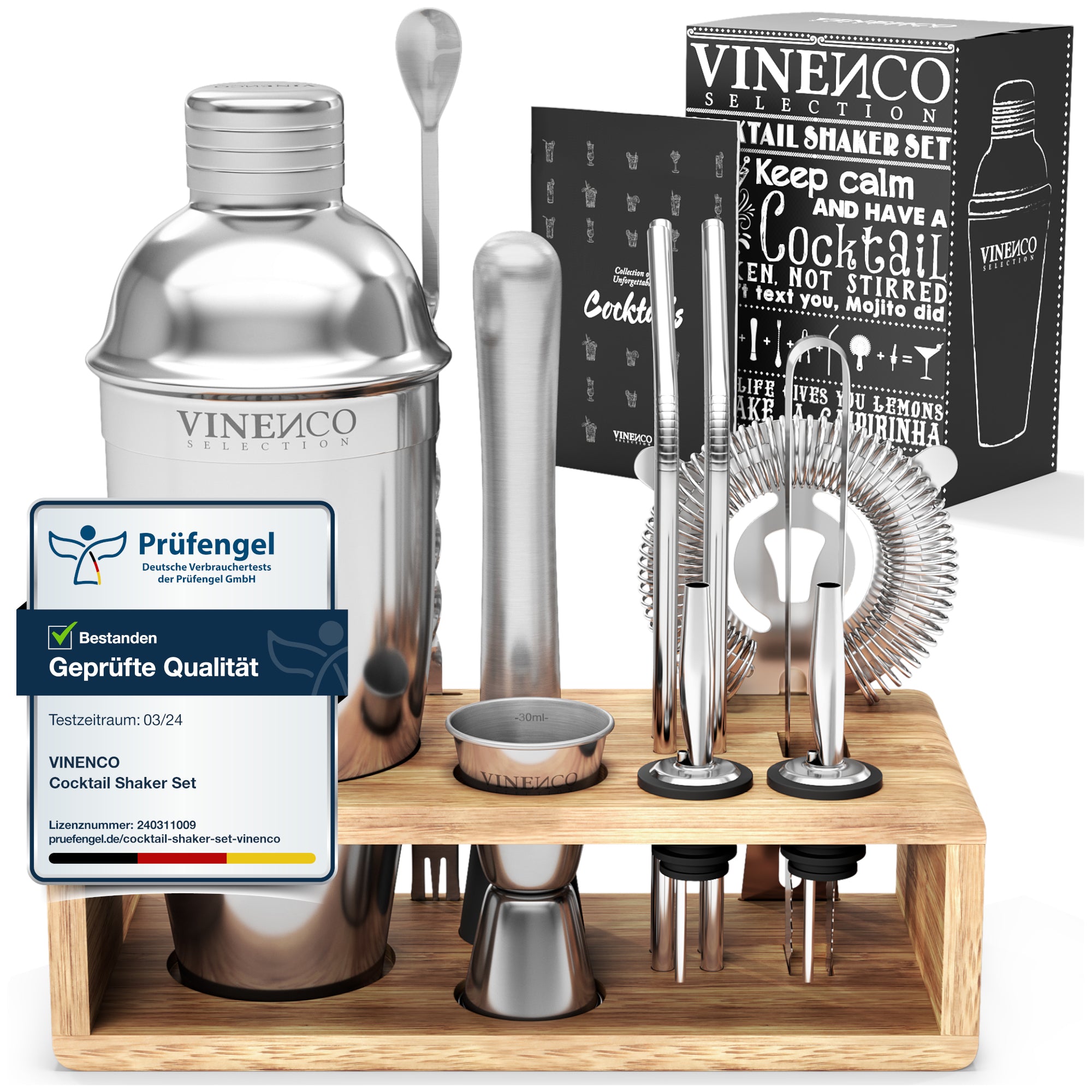 Manhattan Shaker Set + Stand