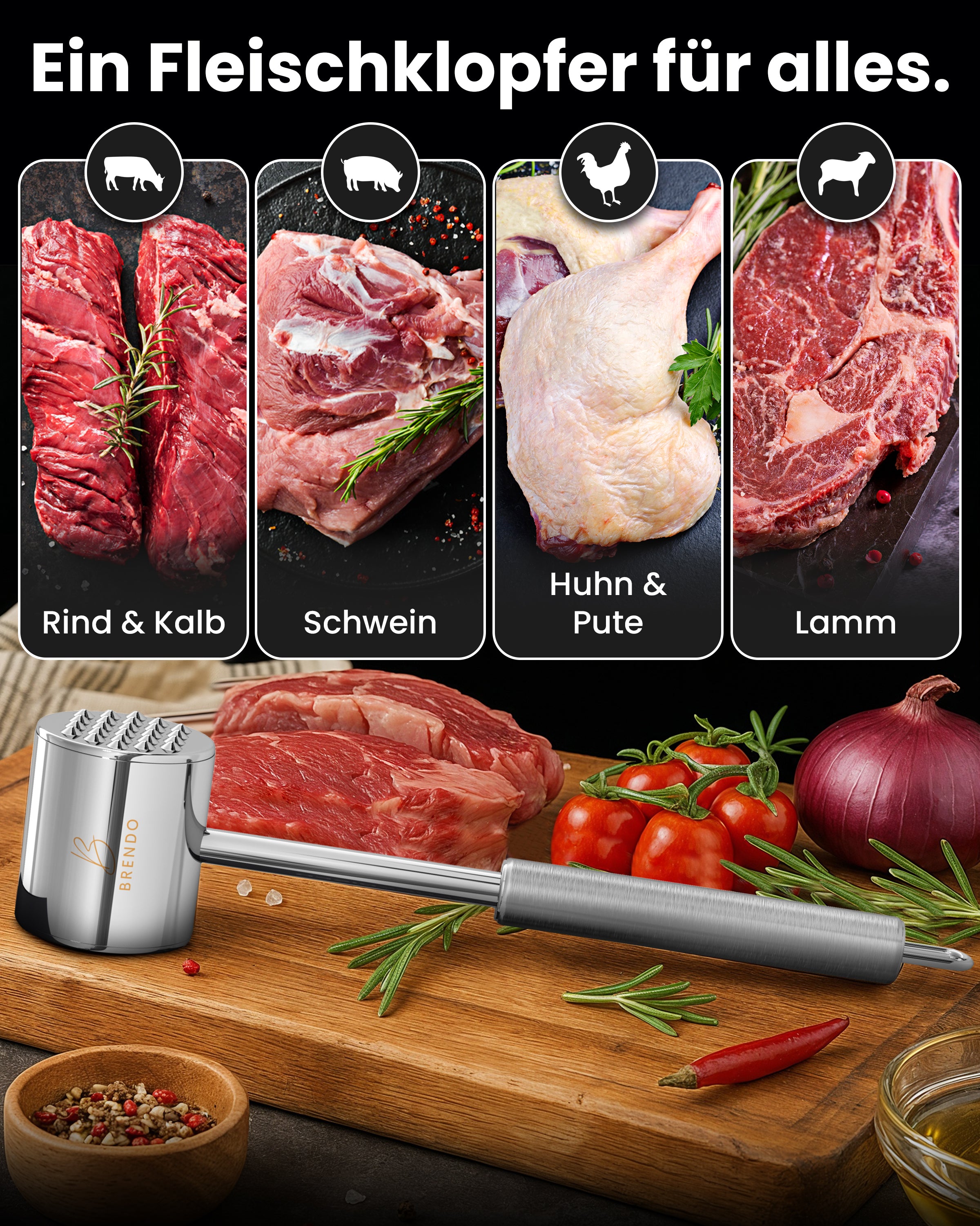 Brendo | Meat Hammer | Stainless