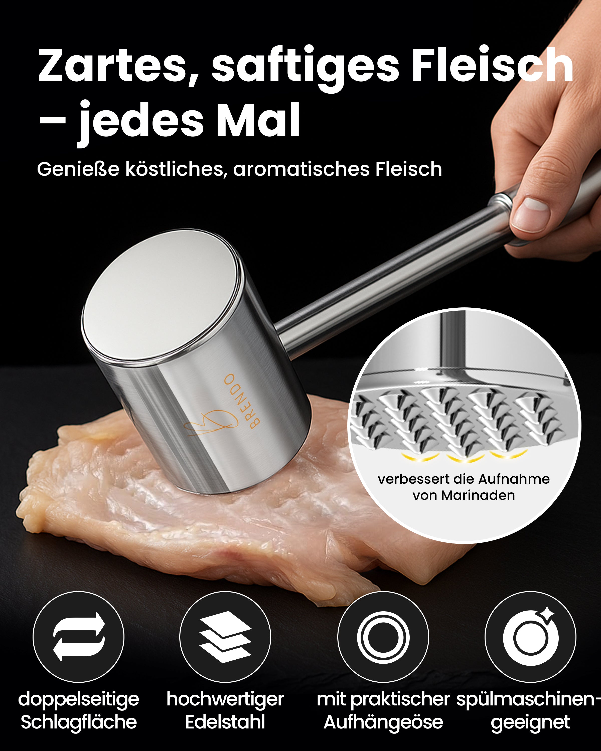 Brendo | Meat Hammer | Stainless