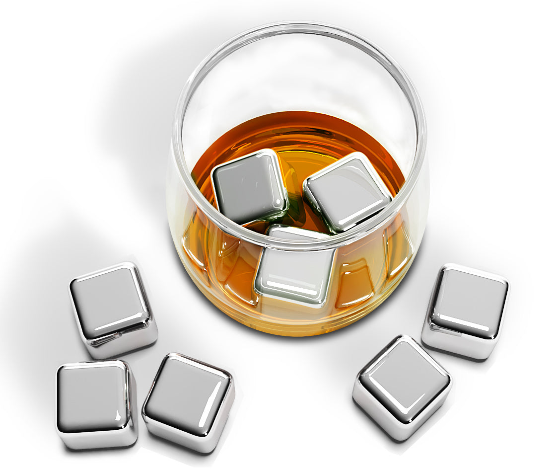 Whiskey Stones Set of 8 Stainless Steel
